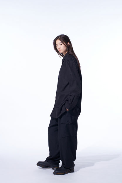 COTTON BROAD FRONT LAYER SHIRT