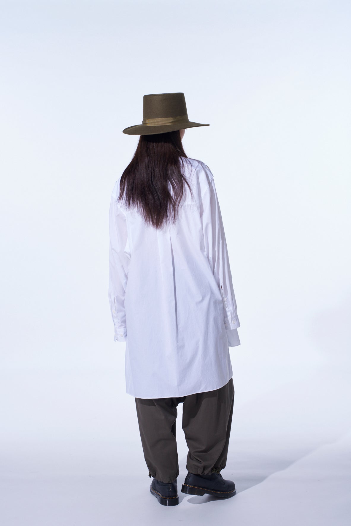 COTTON BROAD OVERSIZED DOUBLE COLLAR SHIRT