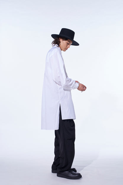 COTTON BROAD OVERSIZED DOUBLE COLLAR SHIRT