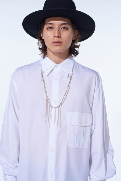 COTTON BROAD OVERSIZED DOUBLE COLLAR SHIRT