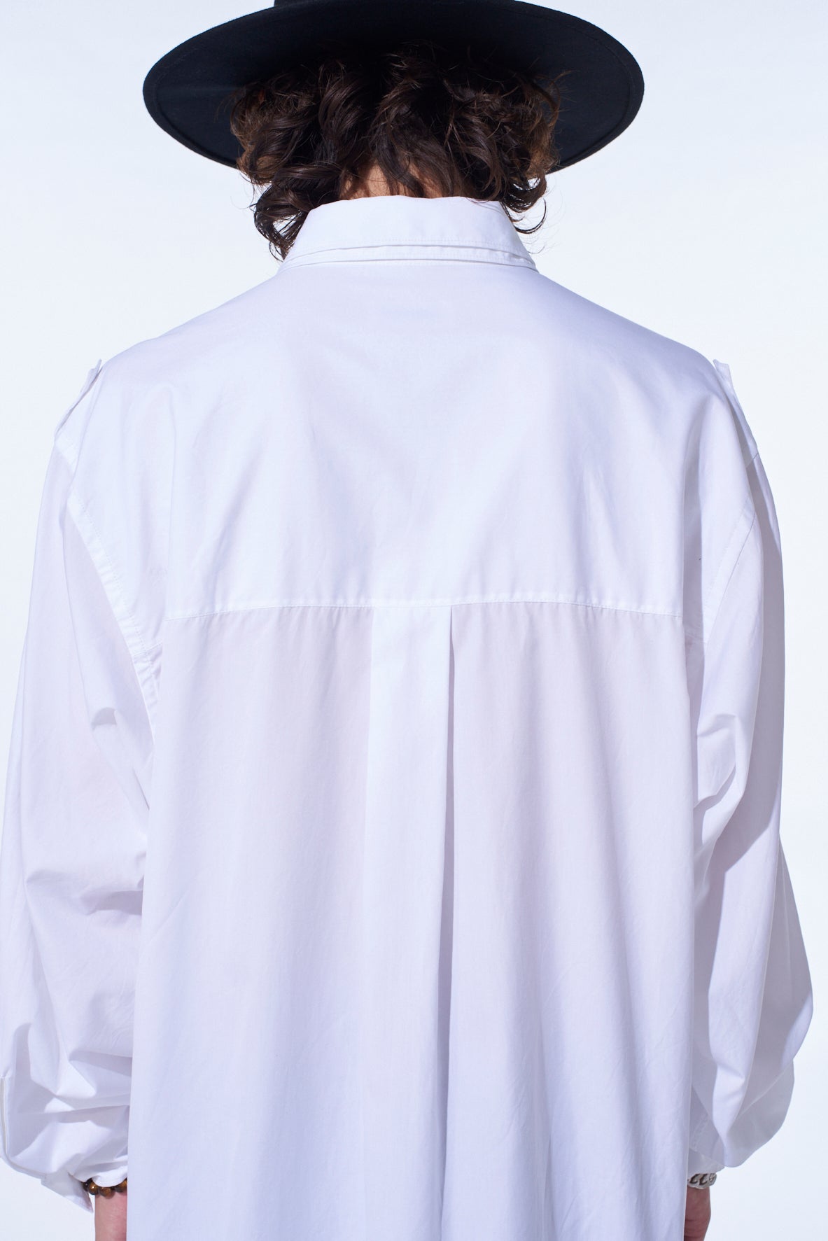 COTTON BROAD OVERSIZED DOUBLE COLLAR SHIRT