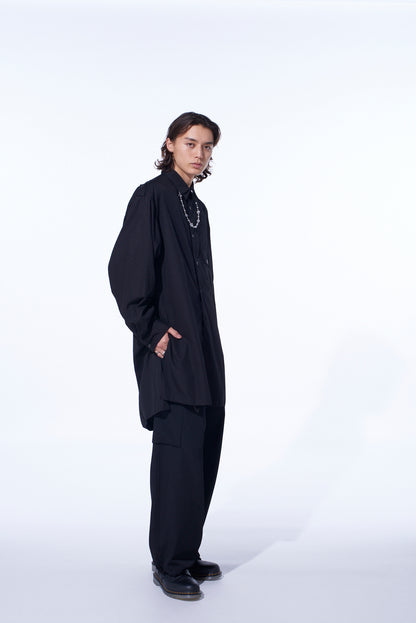 COTTON BROAD OVERSIZED DOUBLE COLLAR SHIRT