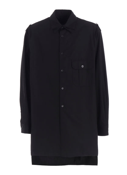 COTTON BROAD OVERSIZED DOUBLE COLLAR SHIRT