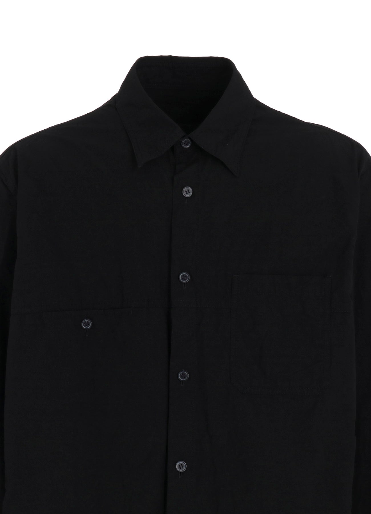 COTTON LINEN SINGLE WELT POCKET SHIRT