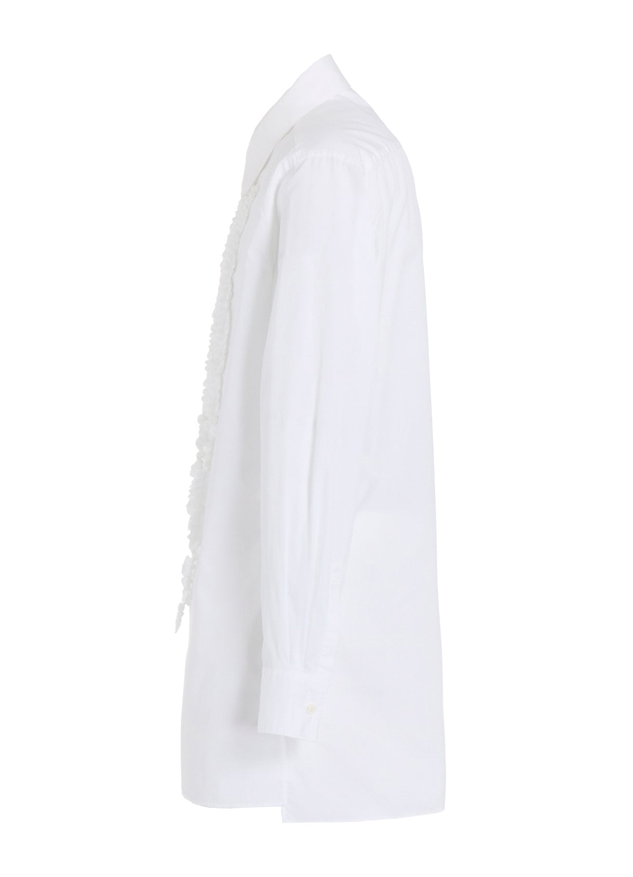 COTTON BROAD ASYMMETRICAL FRILL SHIRT
