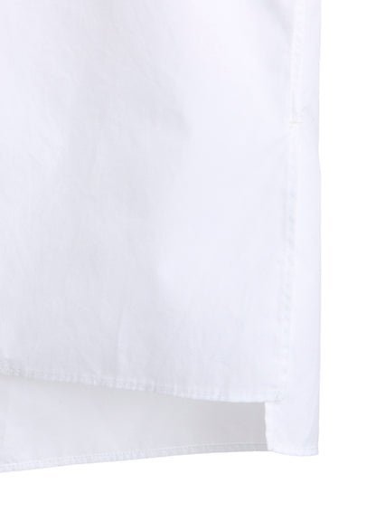 COTTON BROAD ASYMMETRICAL FRILL SHIRT