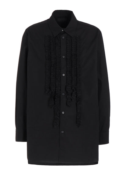 COTTON BROAD ASYMMETRICAL FRILL SHIRT