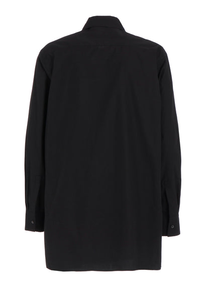 COTTON BROAD ASYMMETRICAL FRILL SHIRT