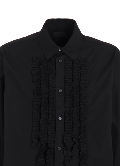 COTTON BROAD ASYMMETRICAL FRILL SHIRT