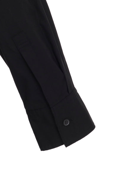 COTTON BROAD ASYMMETRICAL FRILL SHIRT