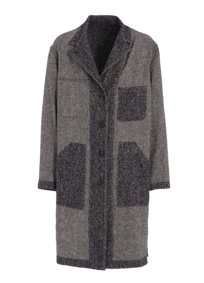 BRUSHED TWILL NEEDLE PUNCH SHOP COAT