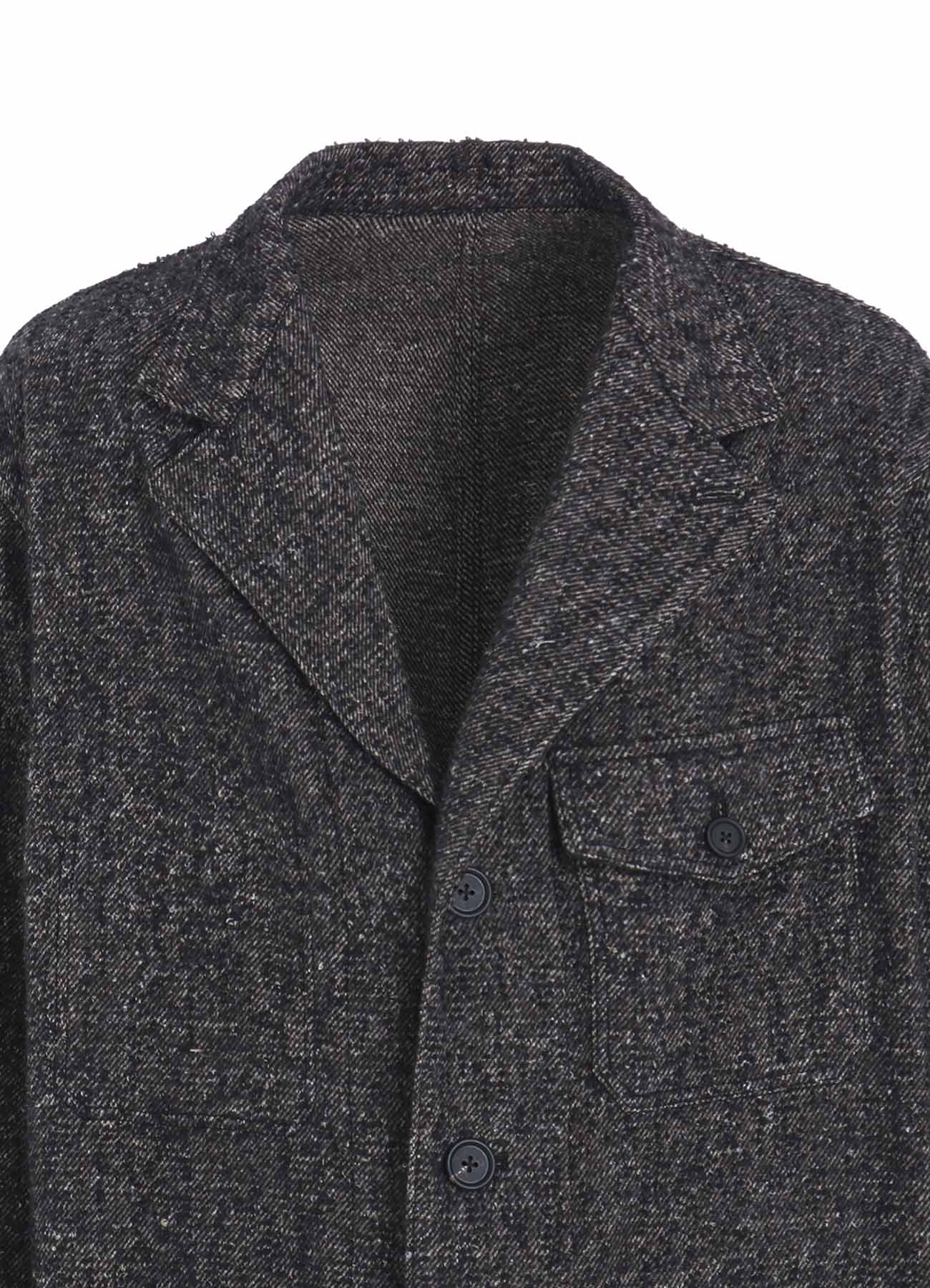 BRUSHED TWILL NEEDLE PUNCH SHOP COAT