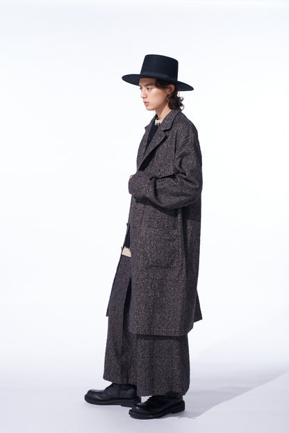 BRUSHED TWILL NEEDLE PUNCH SHOP COAT