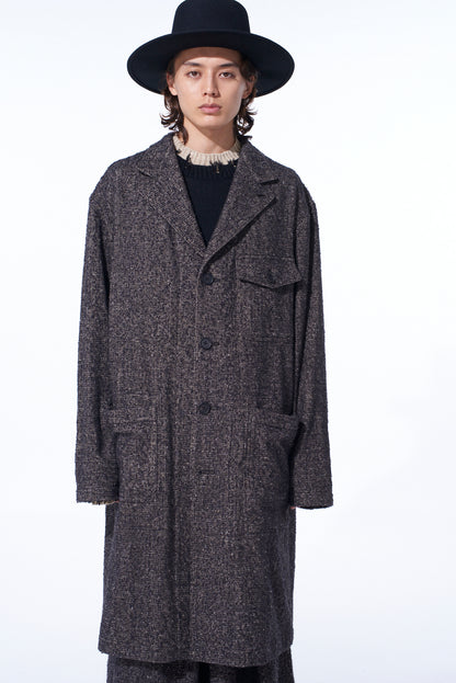 BRUSHED TWILL NEEDLE PUNCH SHOP COAT