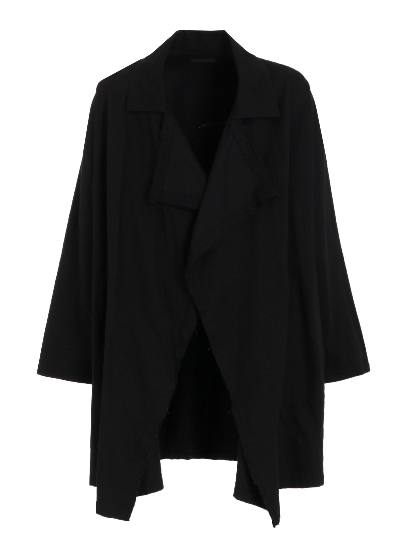 COTTON DRILL EMBROIDERY CUT-OUT DRAPE COAT