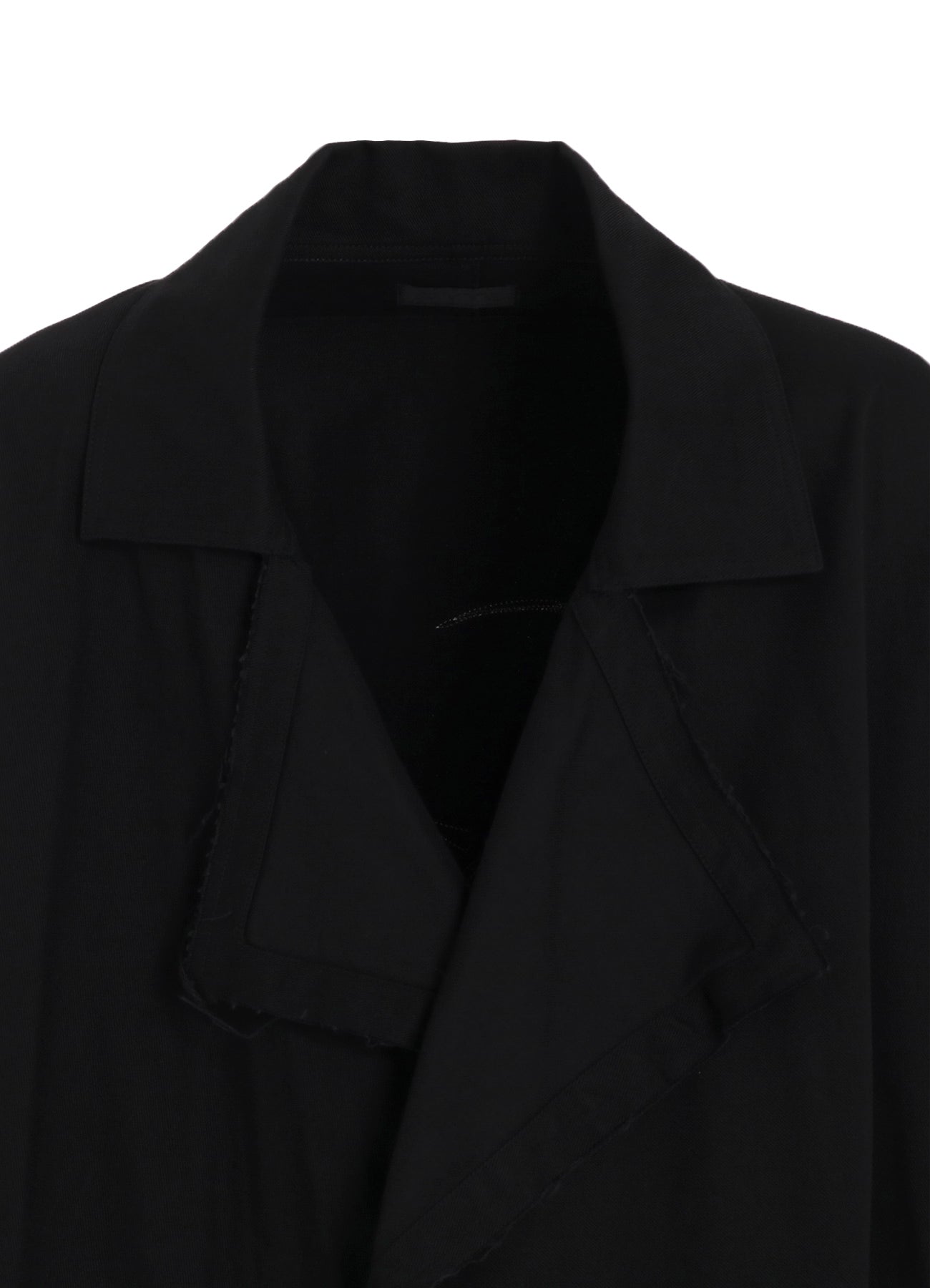 COTTON DRILL EMBROIDERY CUT-OUT DRAPE COAT