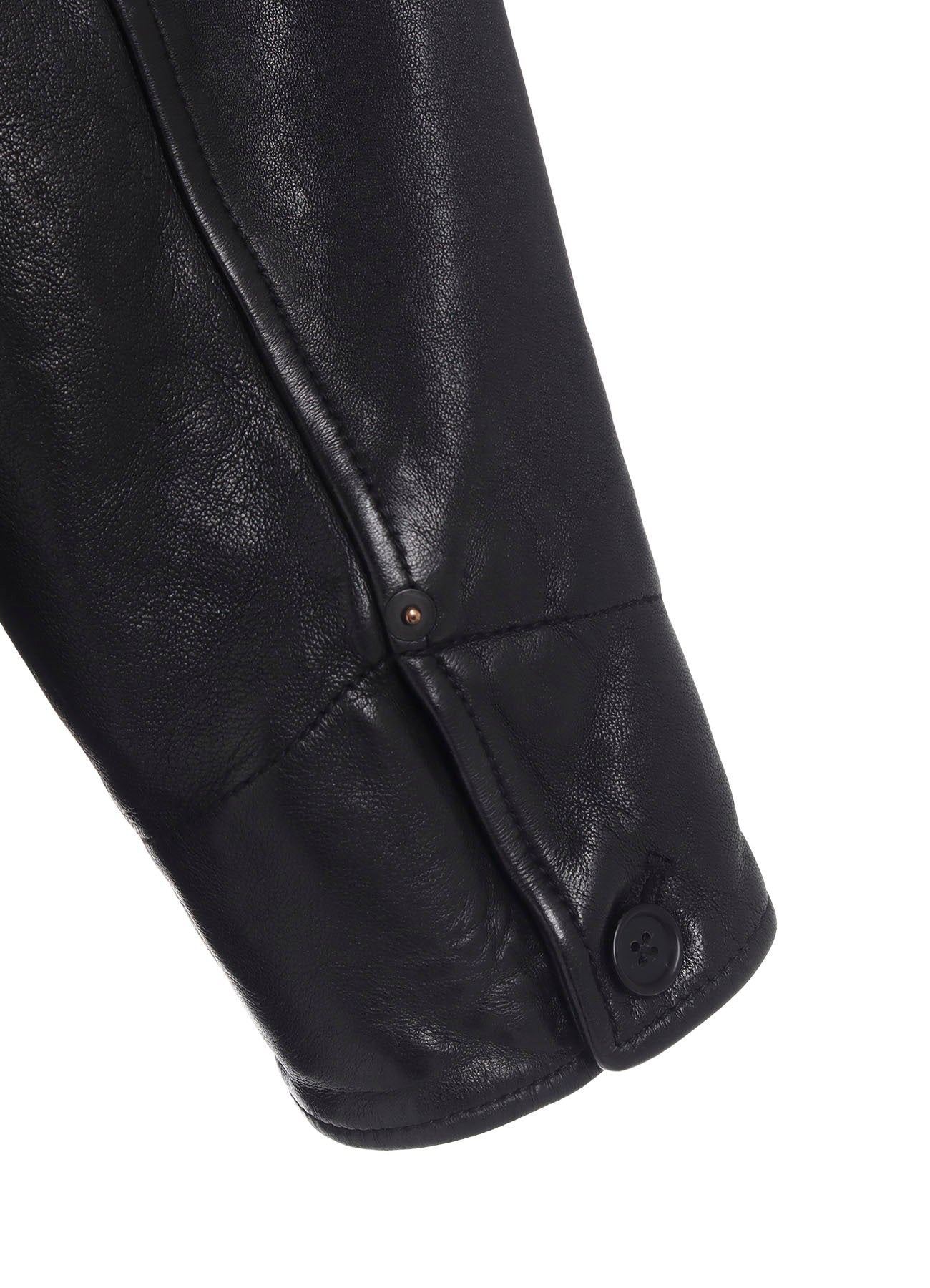 WASHED SHEEP LEATHER COVERALL WITH WORKWEAR DETAILS