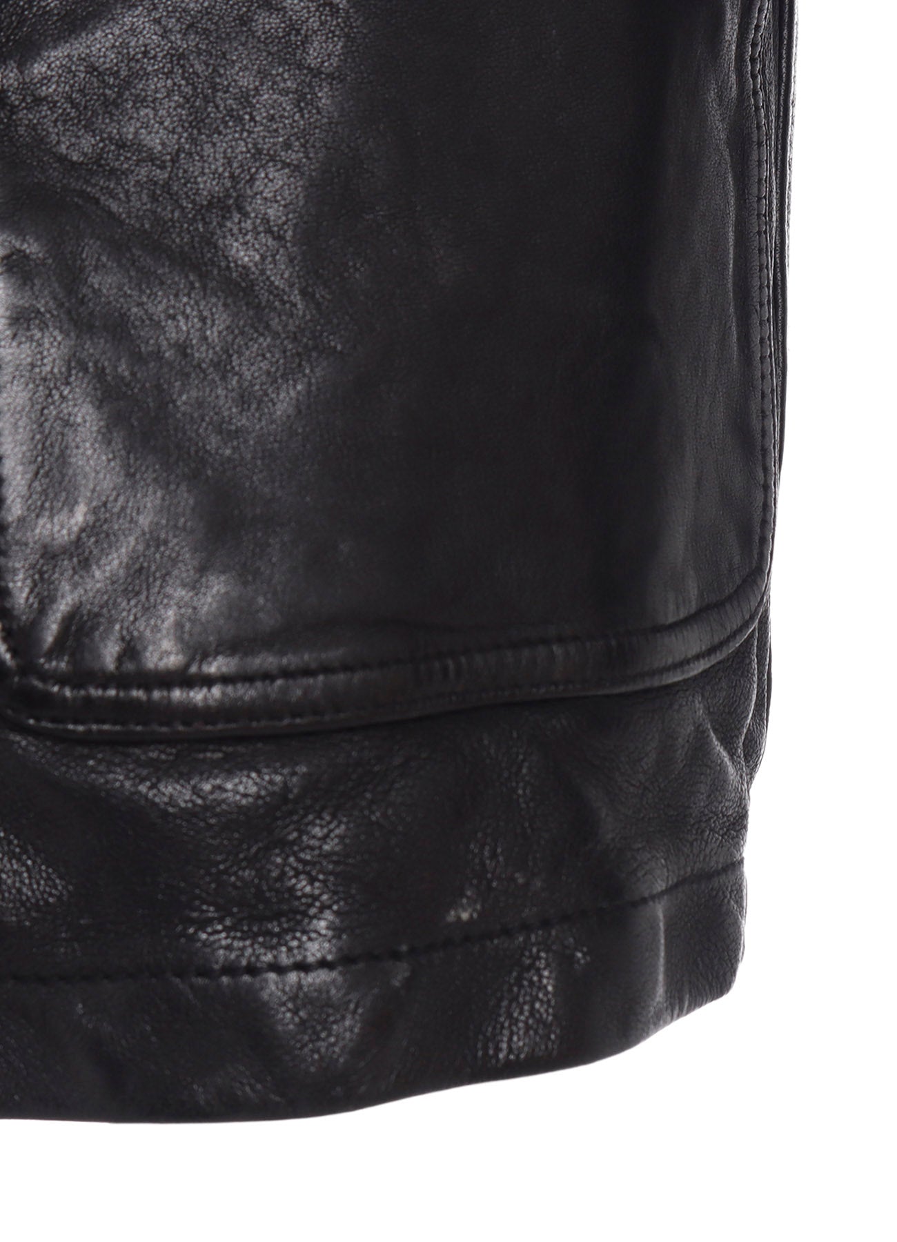 WASHED SHEEP LEATHER COVERALL WITH WORKWEAR DETAILS
