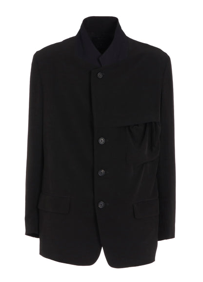 CREPE de CHINE SHIRRING POCKETS JACKET