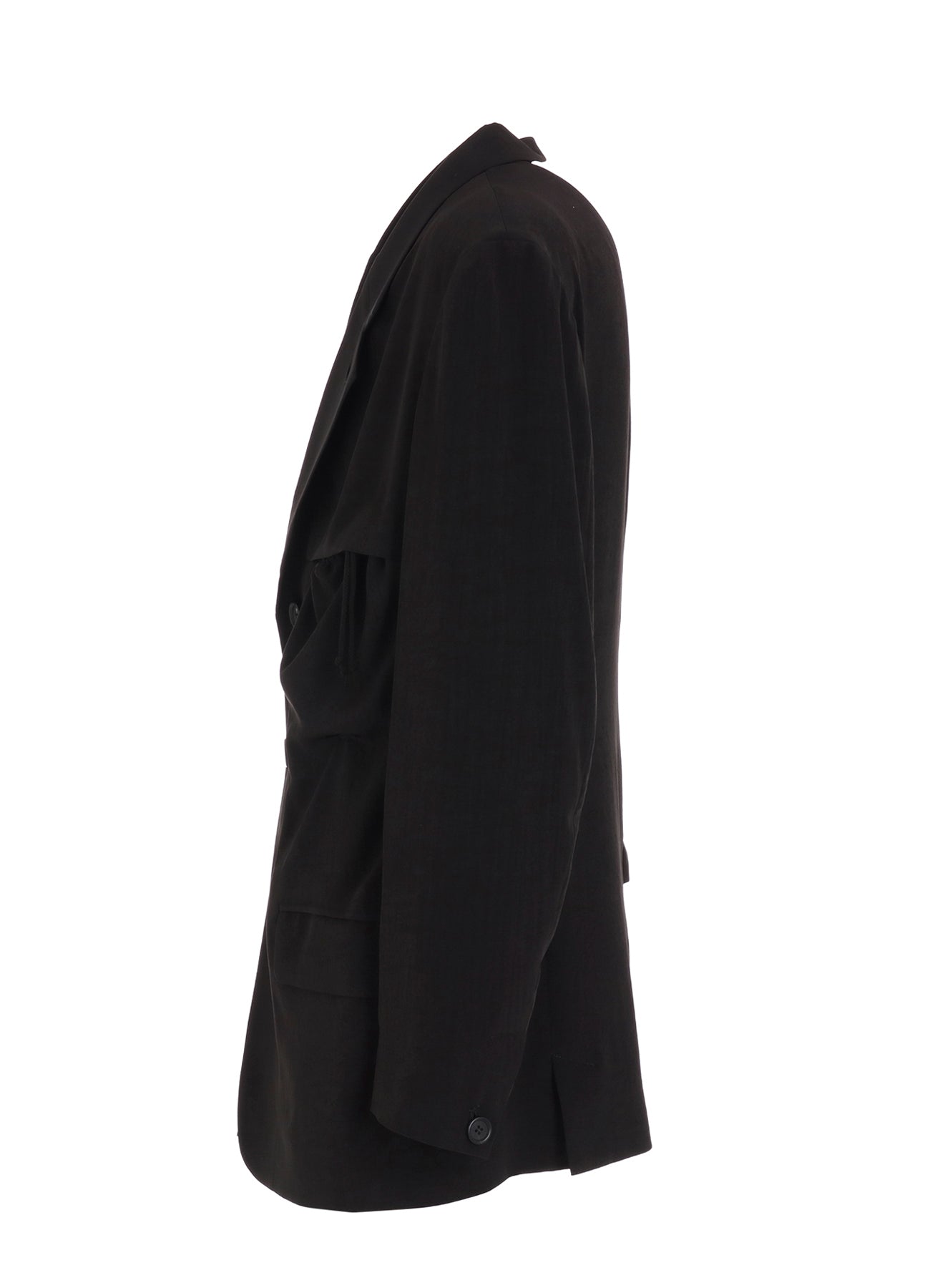 CREPE de CHINE SHIRRING POCKETS JACKET