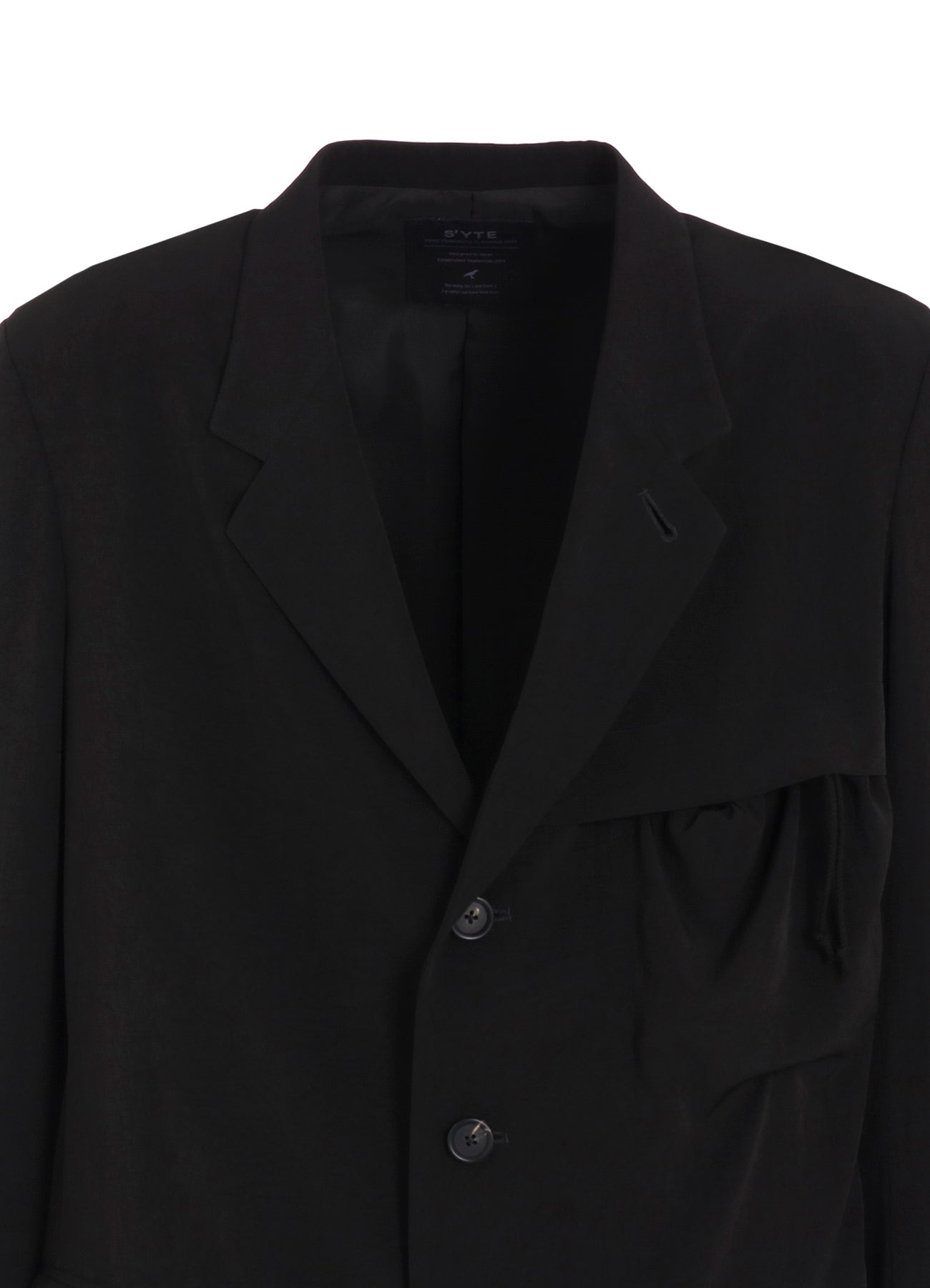 CREPE de CHINE SHIRRING POCKETS JACKET