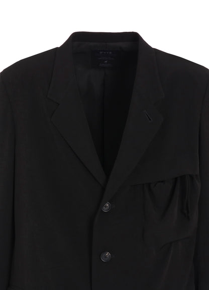 CREPE de CHINE SHIRRING POCKETS JACKET