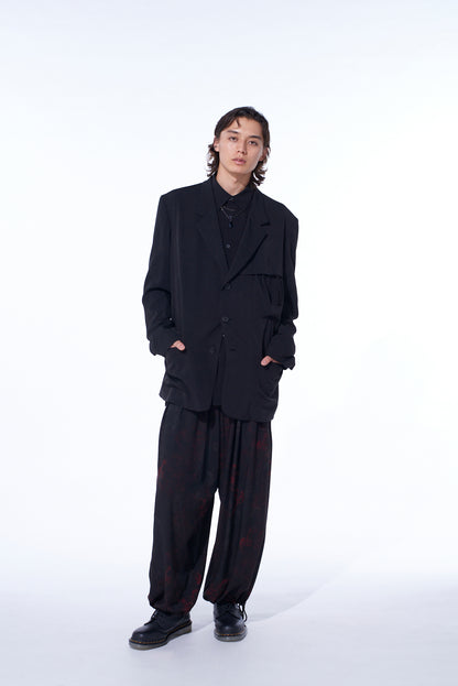 CREPE de CHINE SHIRRING POCKETS JACKET