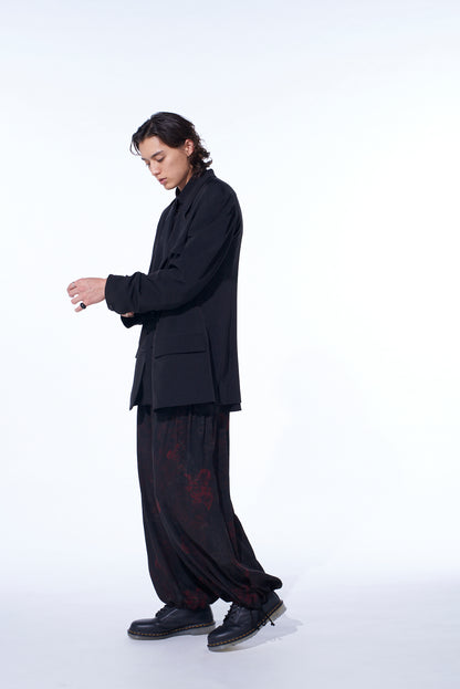 CREPE de CHINE SHIRRING POCKETS JACKET