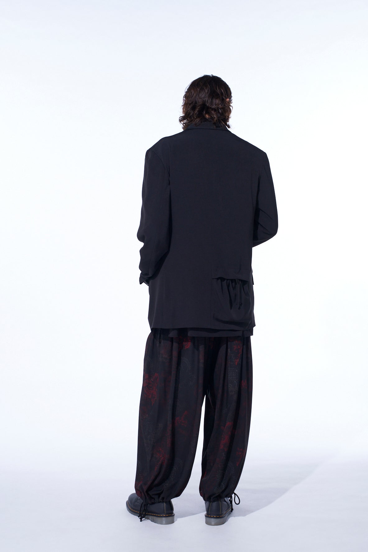 CREPE de CHINE SHIRRING POCKETS JACKET