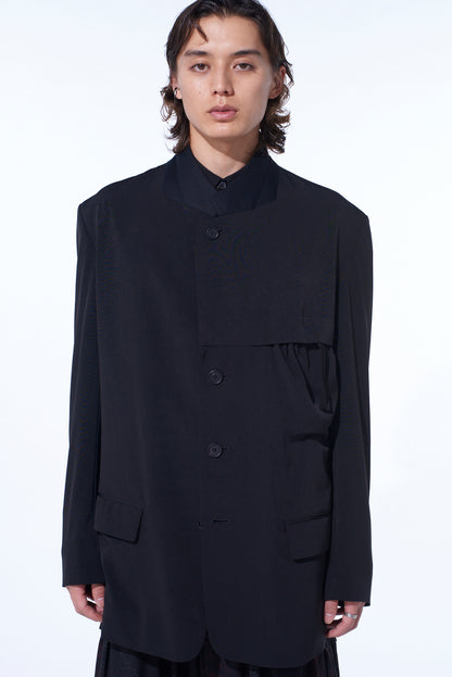 CREPE de CHINE SHIRRING POCKETS JACKET