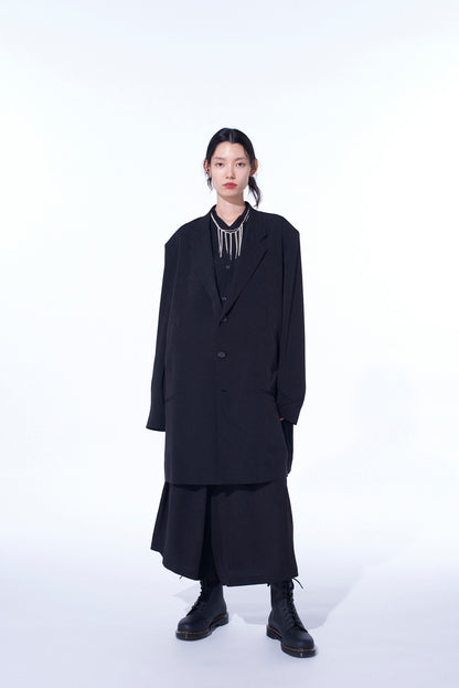 CREPE de CHINE LONG TAILORED JACKET