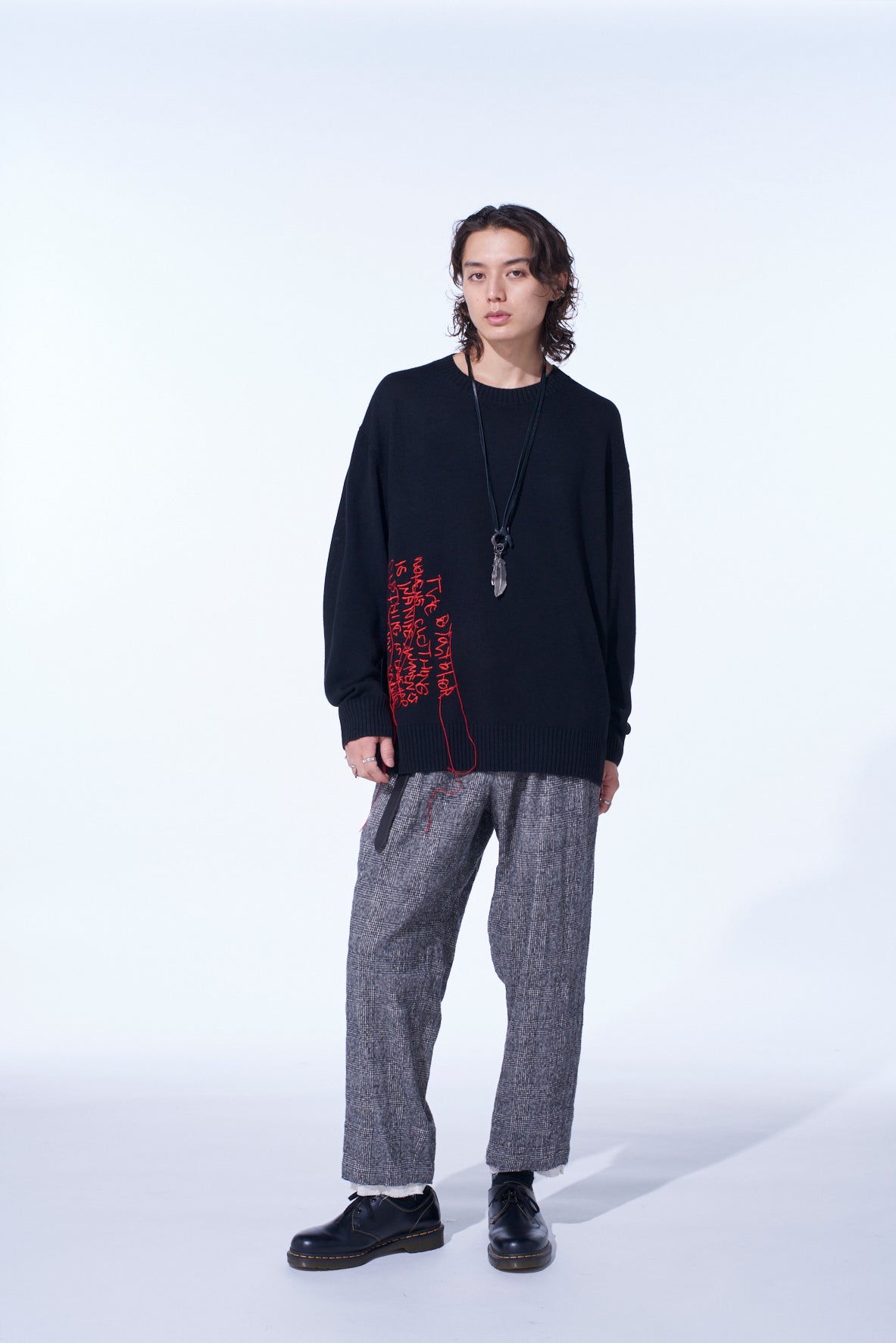 7G WOOL-BLEND INTARSIA MESSAGE PULLOVER