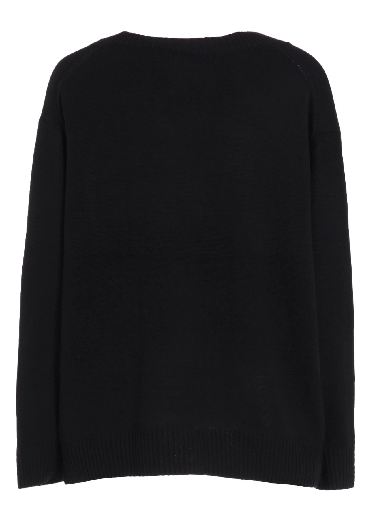 7G WOOL-BLEND INTARSIA MESSAGE CARDIGAN