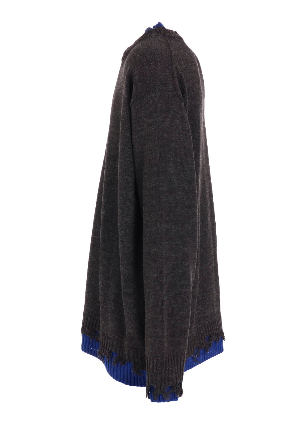 CORPILON BULKY WOOL COLOR-BLOCKED DAMAGE PULLOVER