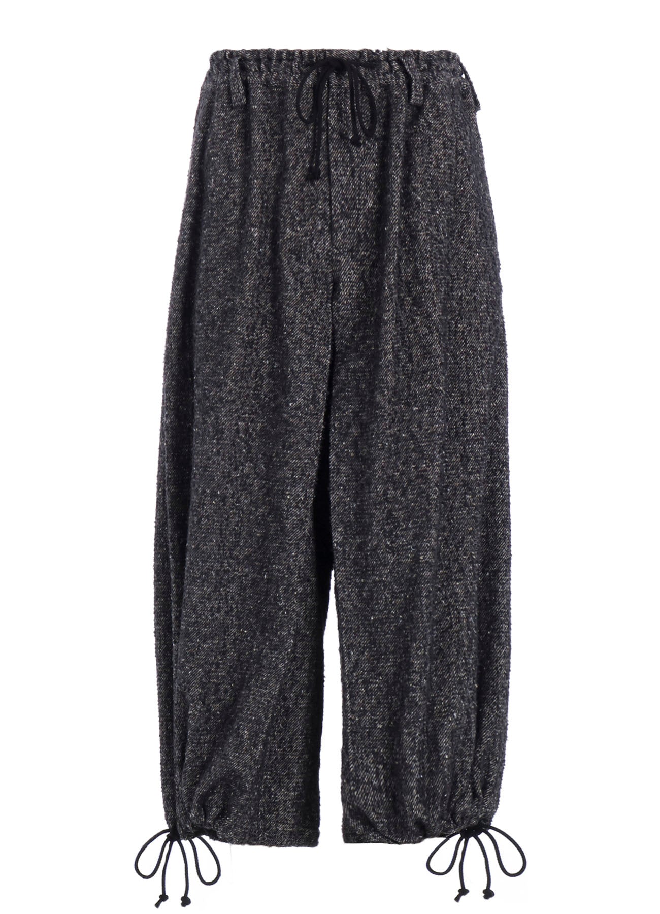 BRUSHED TWILL NEEDLE PUNCH ELASTIC HAKAMA PANTS