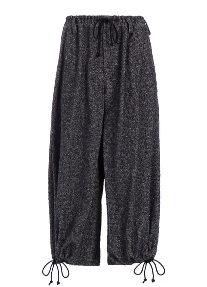 BRUSHED TWILL NEEDLE PUNCH ELASTIC HAKAMA PANTS