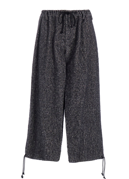 BRUSHED TWILL NEEDLE PUNCH ELASTIC HAKAMA PANTS