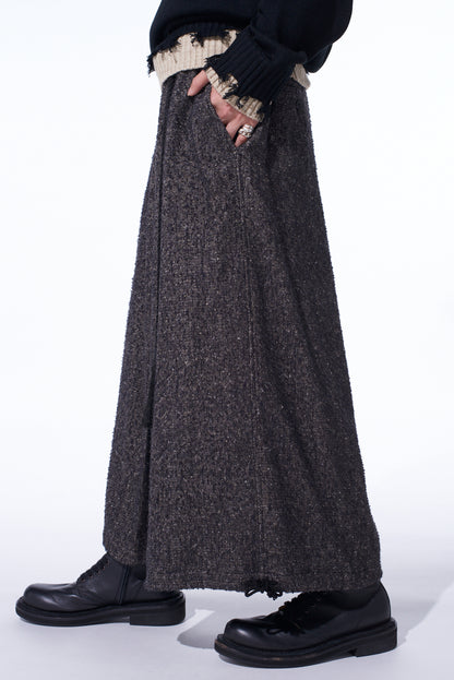 BRUSHED TWILL NEEDLE PUNCH ELASTIC HAKAMA PANTS