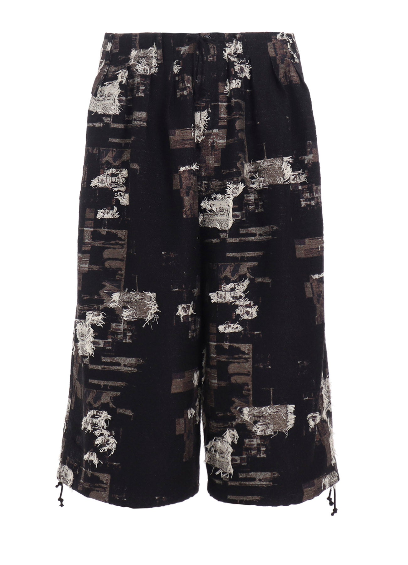 PATCHWORK CUT JACQUARD BALLOON PANTS