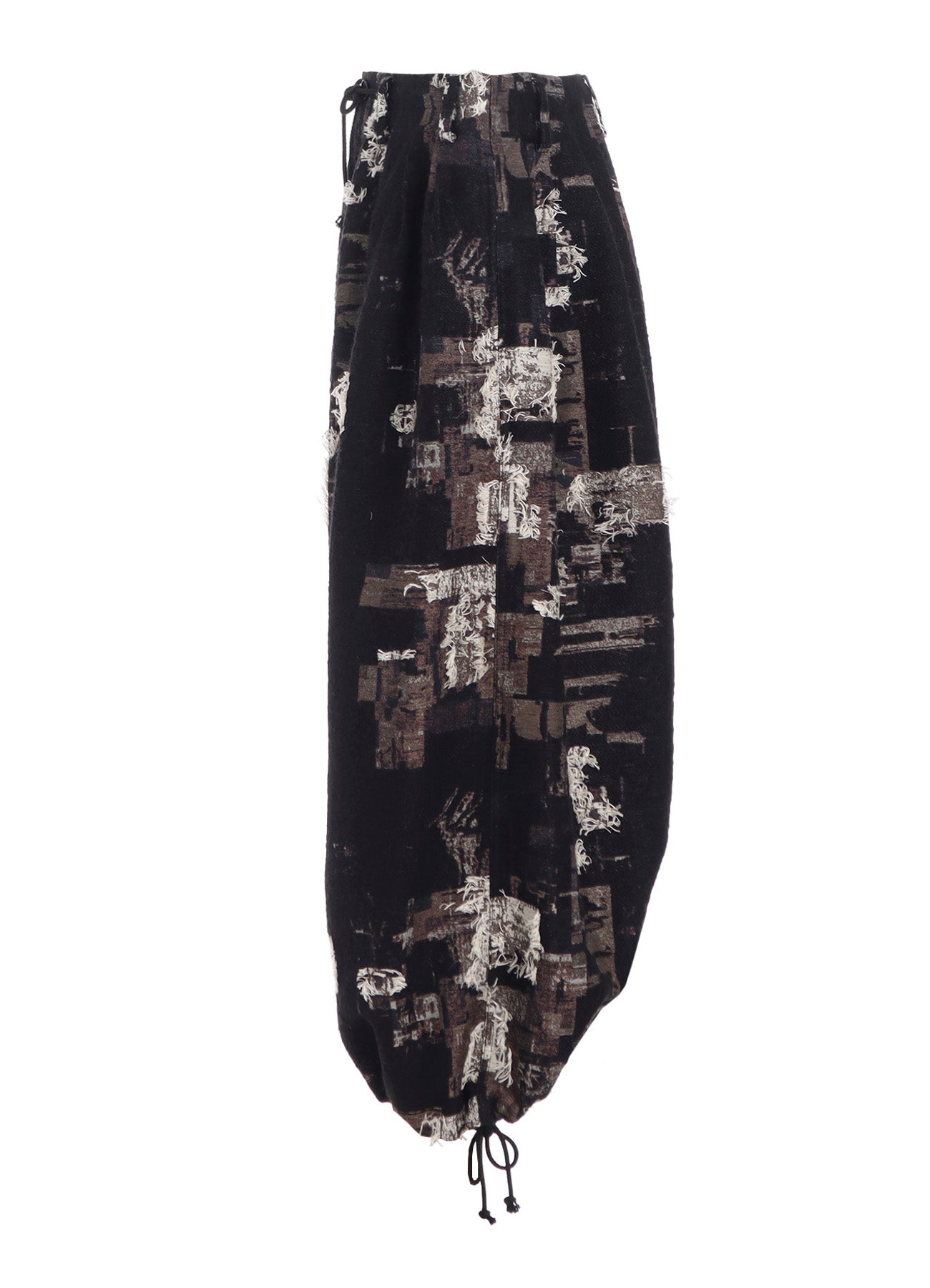 PATCHWORK CUT JACQUARD BALLOON PANTS