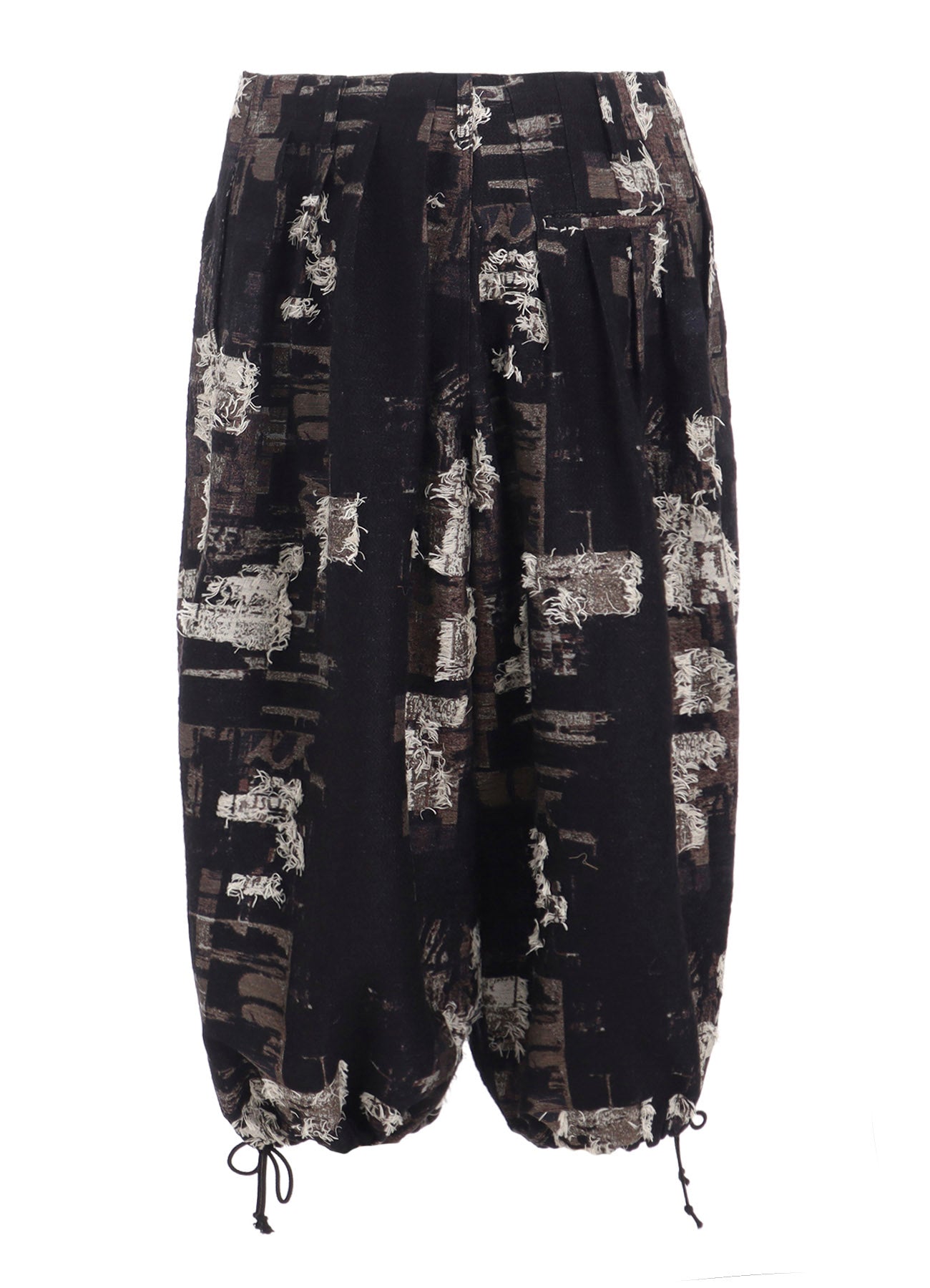 PATCHWORK CUT JACQUARD BALLOON PANTS