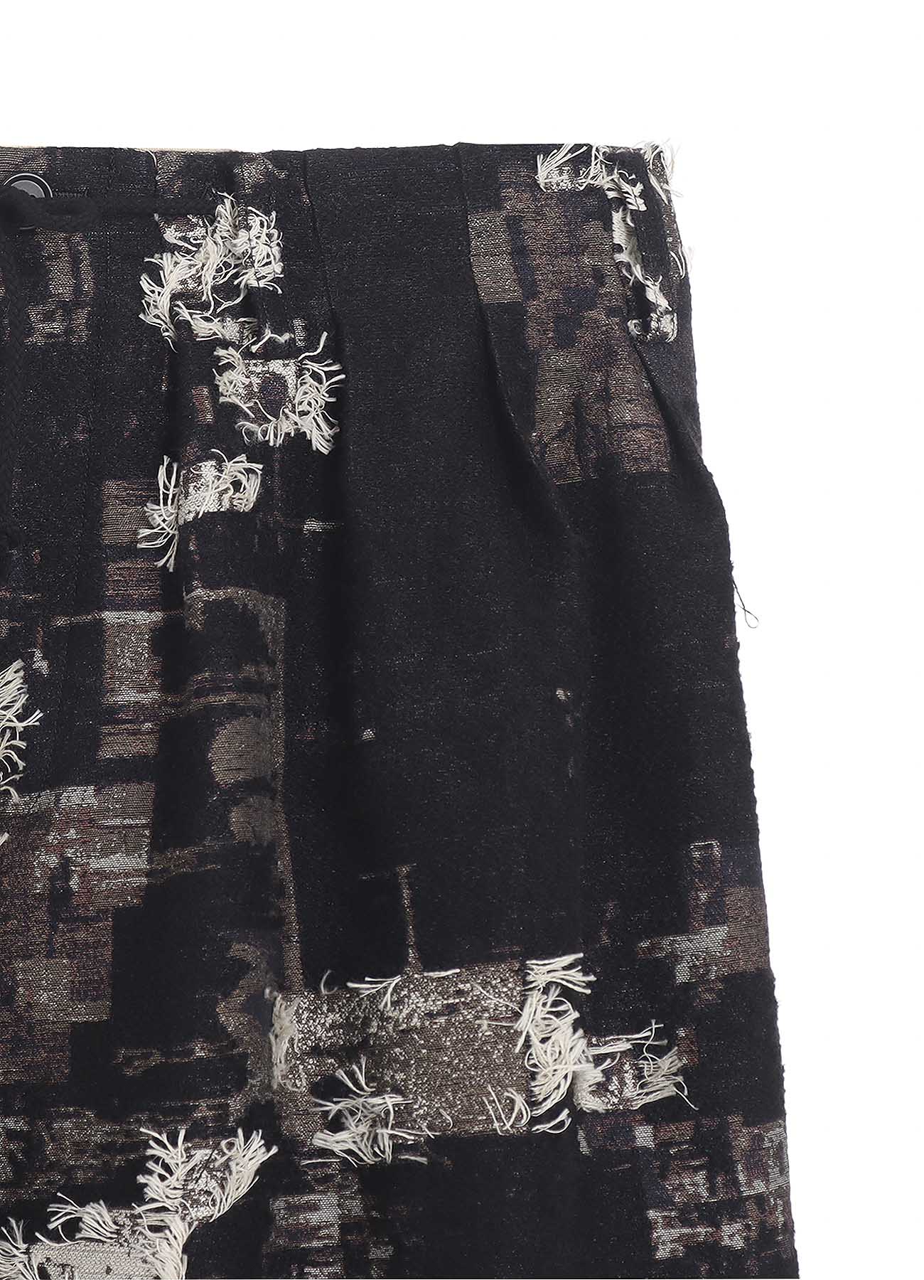 PATCHWORK CUT JACQUARD BALLOON PANTS