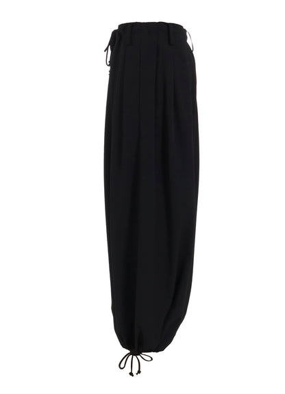 WASHER WOOL GABARDINE PRINT EMBROIDERY BALLOON PANTS