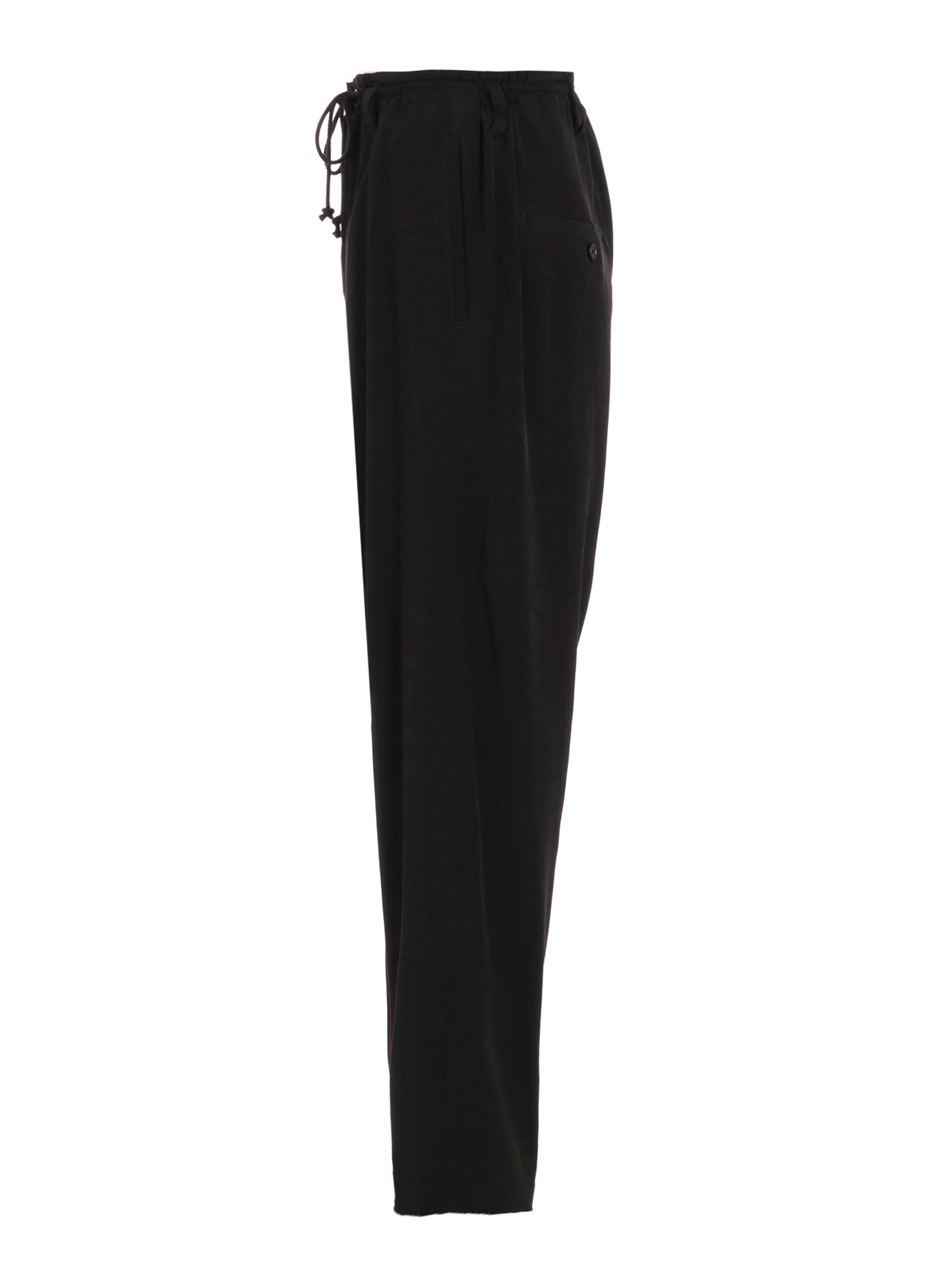 CREPE de CHINE SHIRRING POCKETS TAPERED PANTS