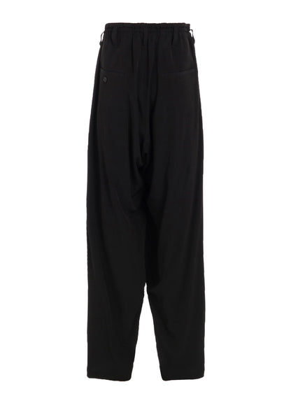 CREPE de CHINE SHIRRING POCKETS TAPERED PANTS