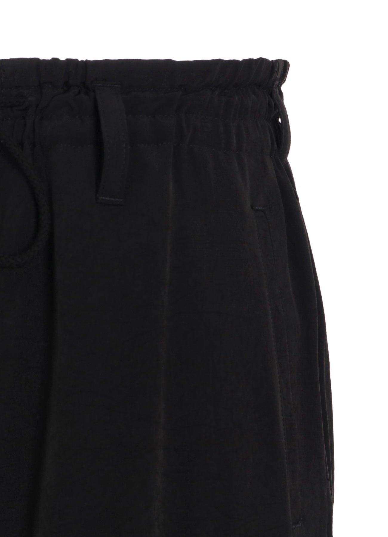 CREPE de CHINE SHIRRING POCKETS TAPERED PANTS