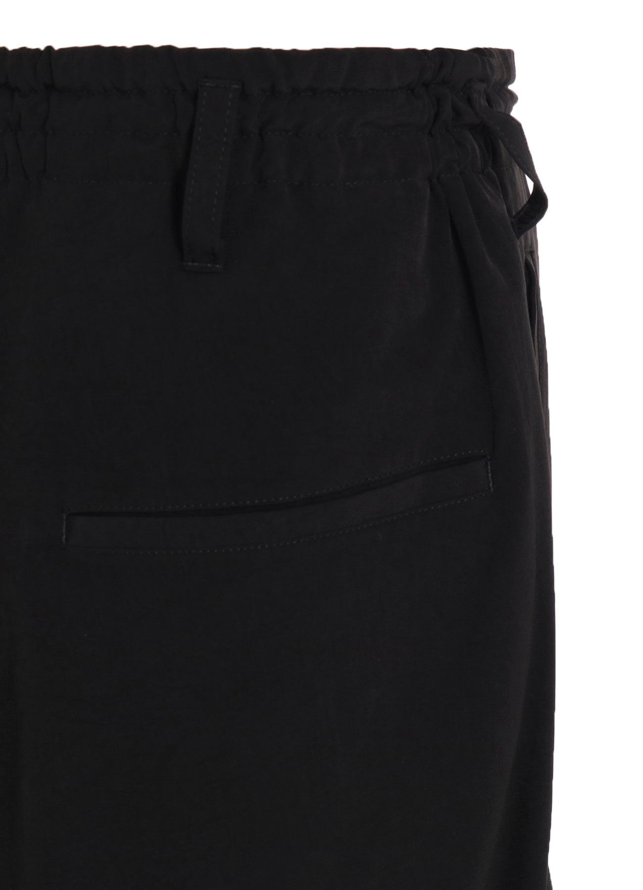 CREPE de CHINE SHIRRING POCKETS TAPERED PANTS