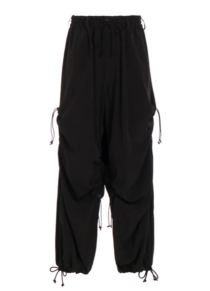 CREPE de CHINE SHIRRING WIDE PANTS