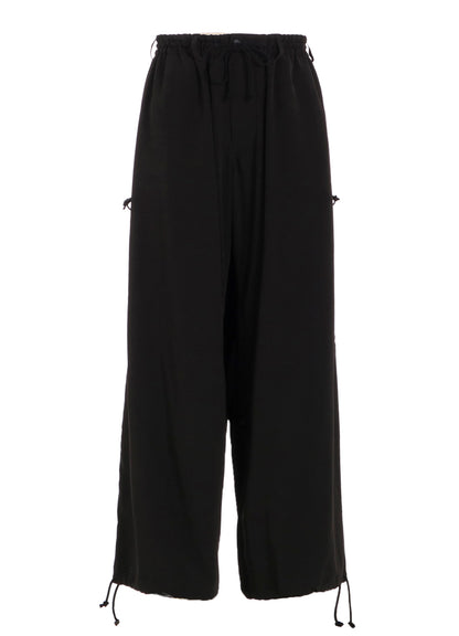 CREPE de CHINE SHIRRING WIDE PANTS