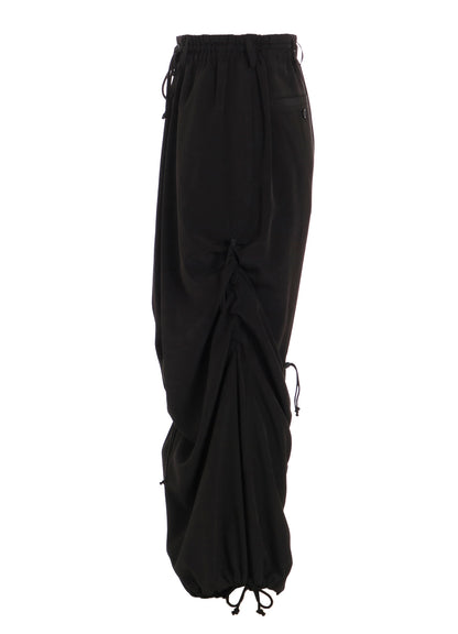CREPE de CHINE SHIRRING WIDE PANTS
